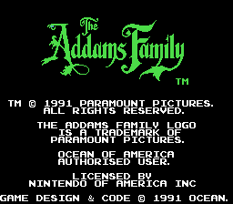 Dendy, nes, famicom, Addams Family, The