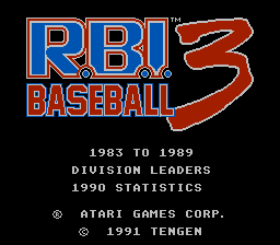 Dendy, nes, famicom, R.B.I. Baseball 3